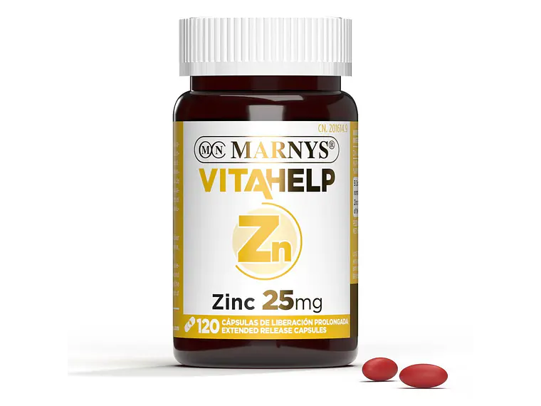 Zinc 25 mg Vitahelp 120 Cápsulas Marnys 1