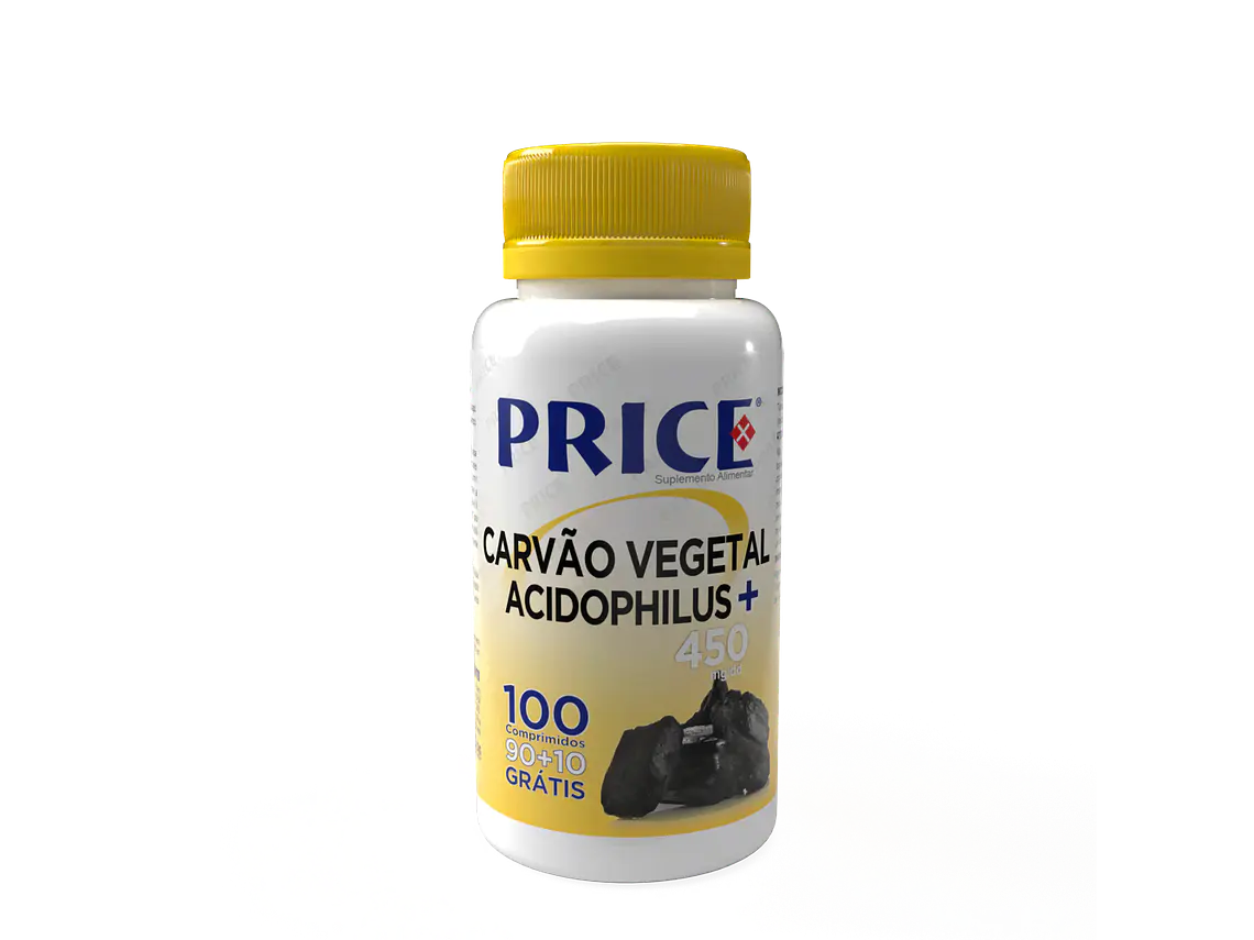 Price - Carvão Vegetal + Acidophilus 90 + 10 Grátis Comprimidos Fharmonat 1