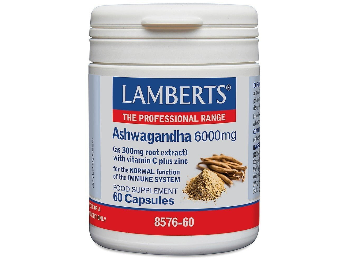 Ashwagandha 6000 Mg 60 Cápsulas Lamberts 1