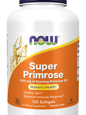Super Primrose (Óleo de Onagra) 1300 mg 120 Softgels Now
