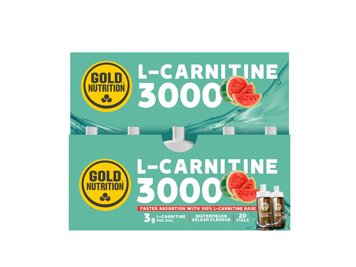 L-Carnitine 3000 Mg Melancia 20 Frascos Gold Nutrition 1