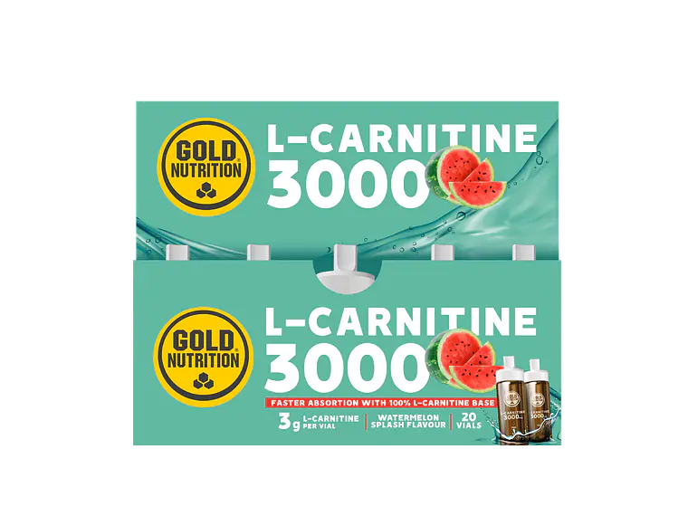 L-Carnitine 3000 Mg Melancia 20 Frascos Gold Nutrition 1
