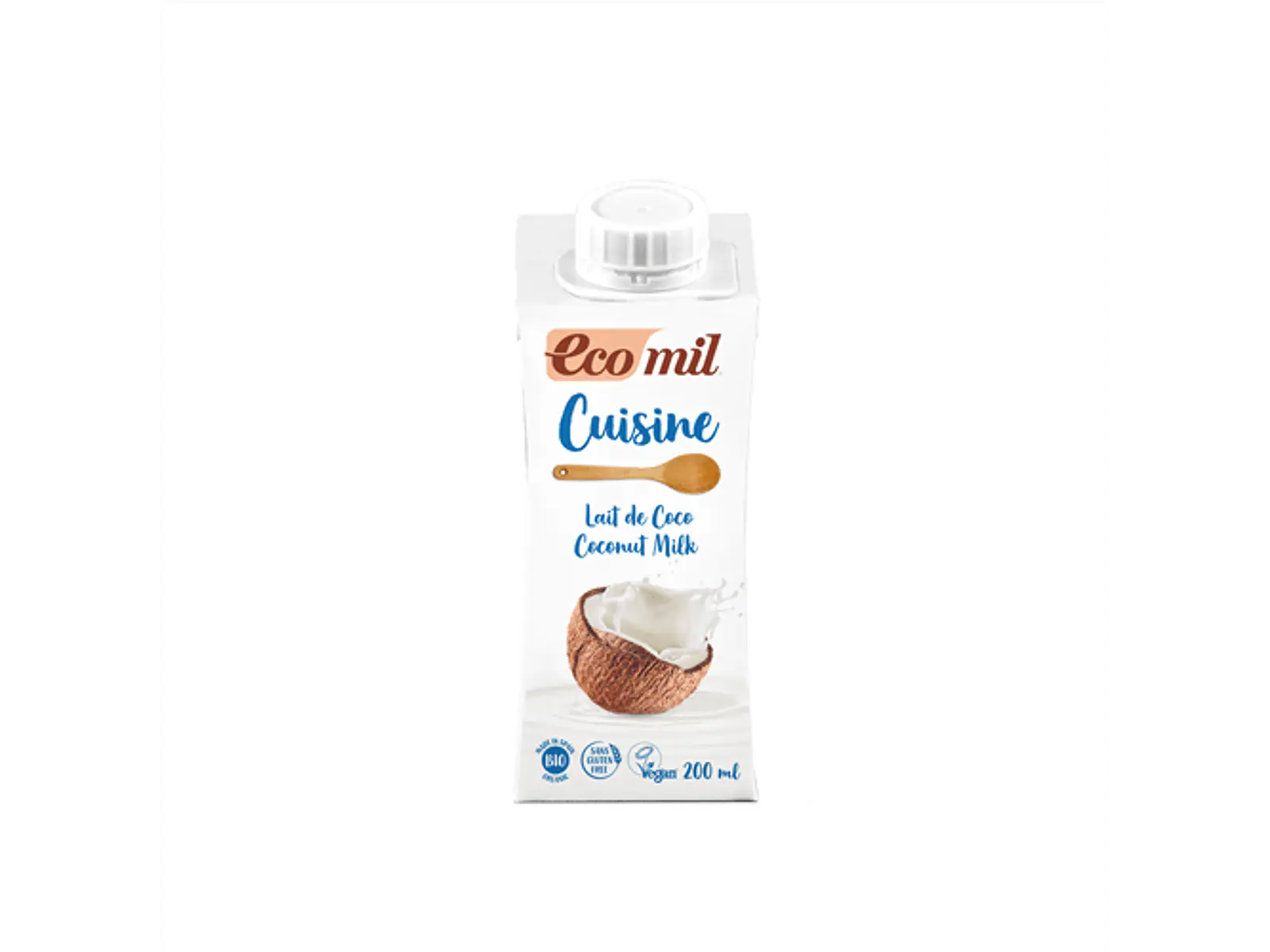Preparado Culinária Á Base De Leite De Coco Bio 200 Ml. Ecomil 1