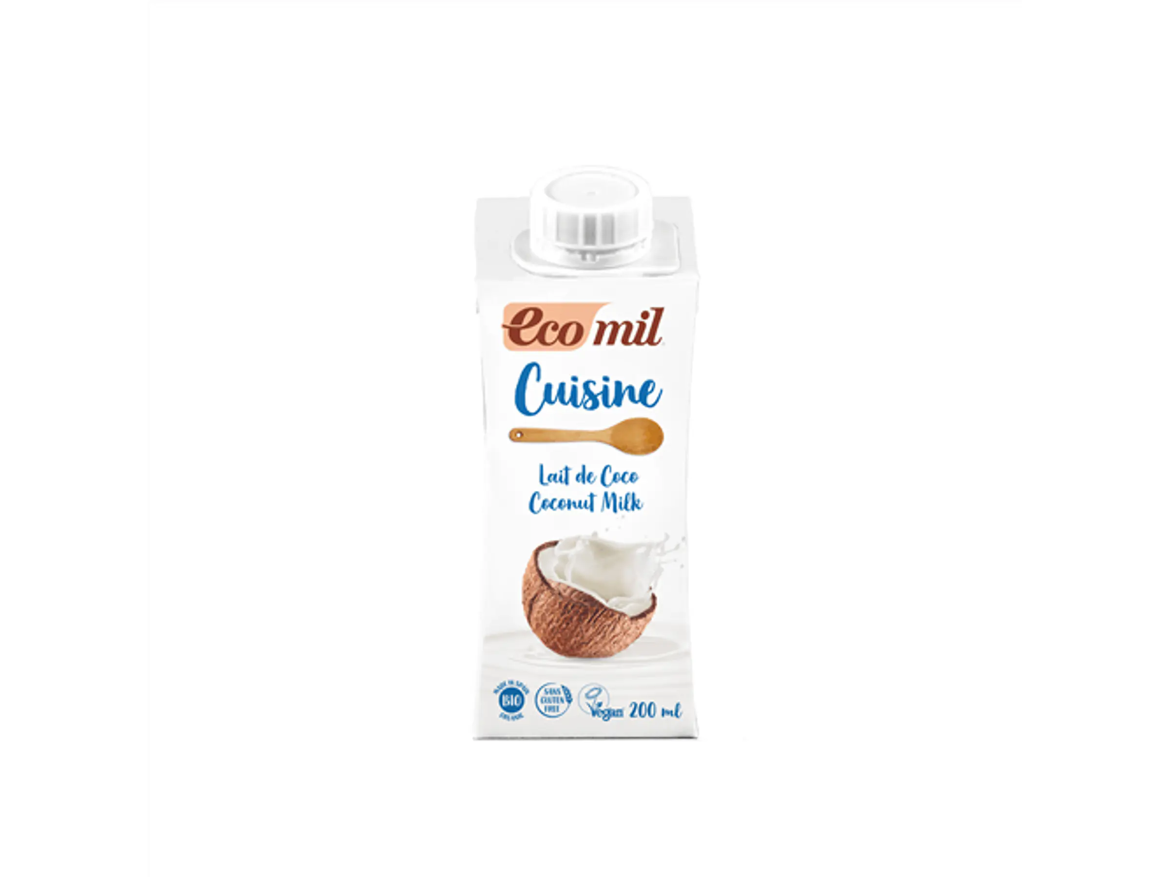 Preparado Culinária Á Base De Leite De Coco Bio 200 Ml. Ecomil 1