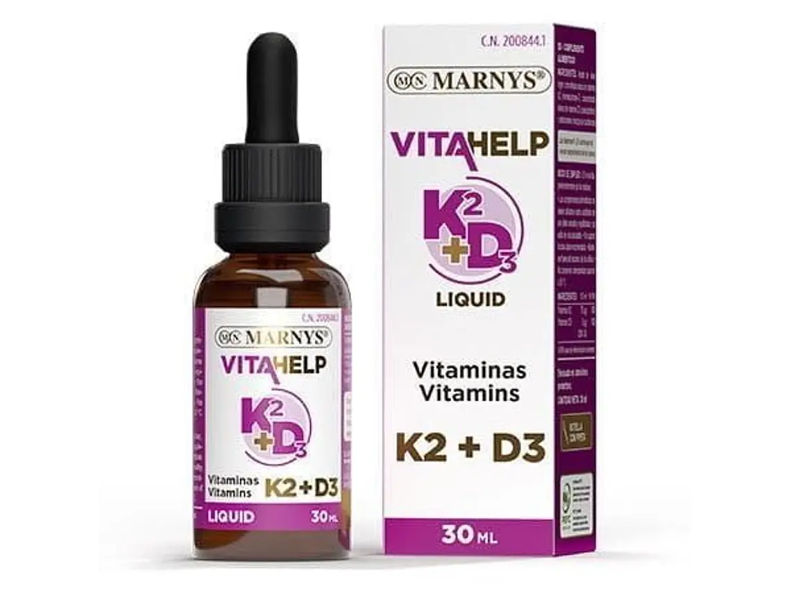 Vitamina K2+D3 Líquida Vitahelp 30 Ml. Marnys 1
