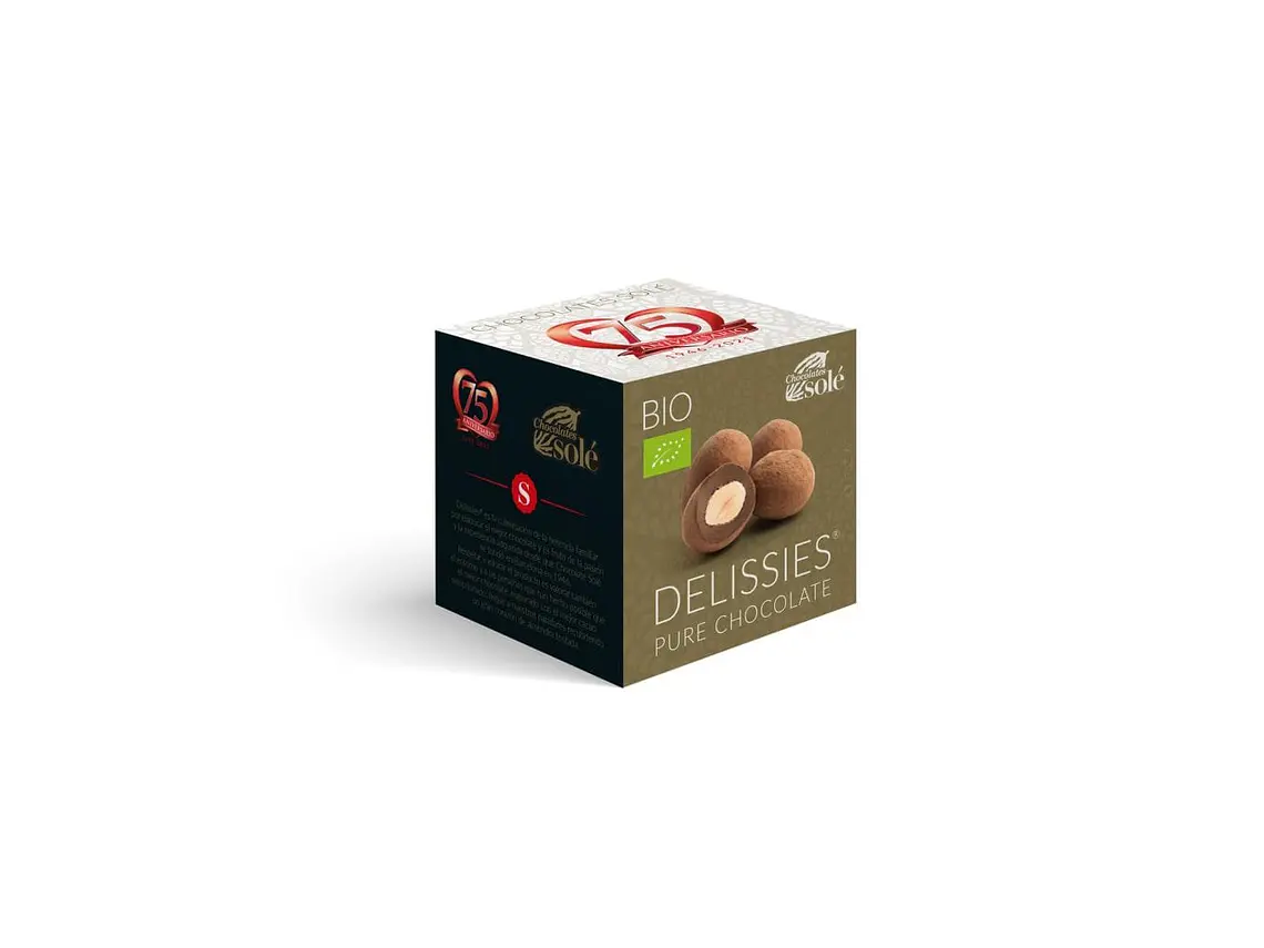 Delissies - Bombons de Amêndoa Caramelizada com Chocolate Preto Bio 80 Grs Solé 1