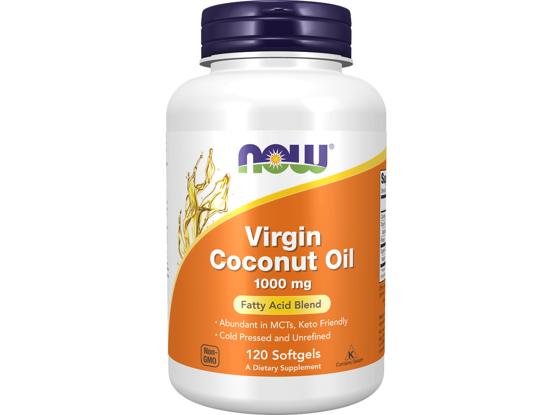 Virgin Coconut Oil 1000 mg Softgels Now 1