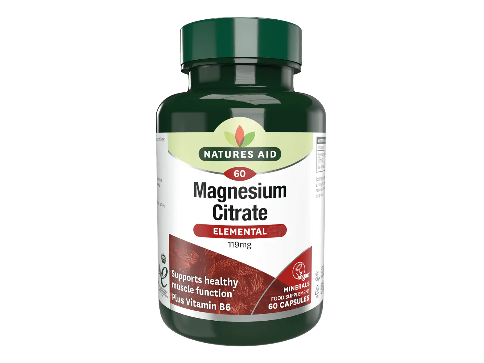 Citrato De Magnésio 60 Cápsulas Natures Aid 1