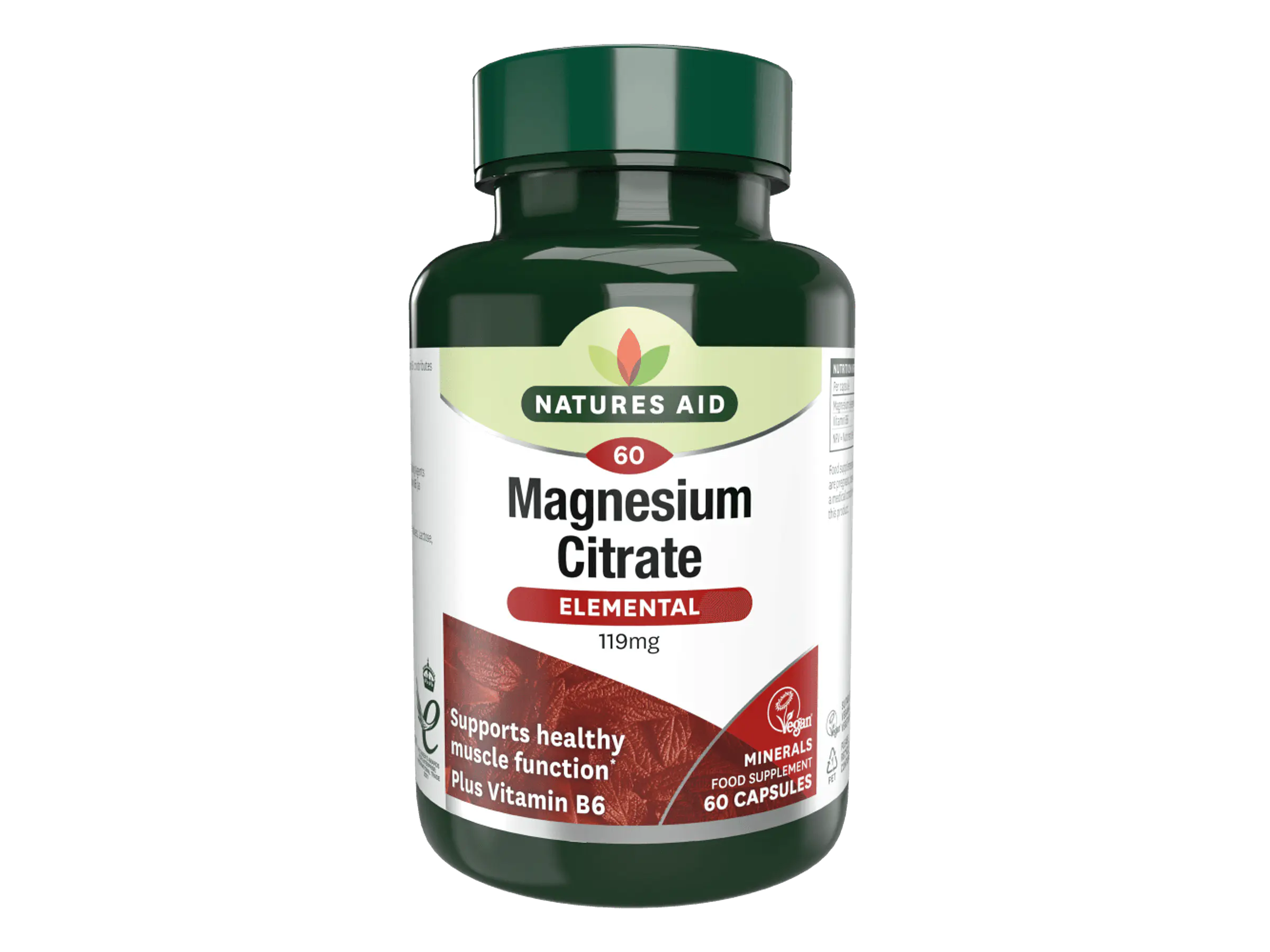 Citrato De Magnésio 60 Cápsulas Natures Aid 1