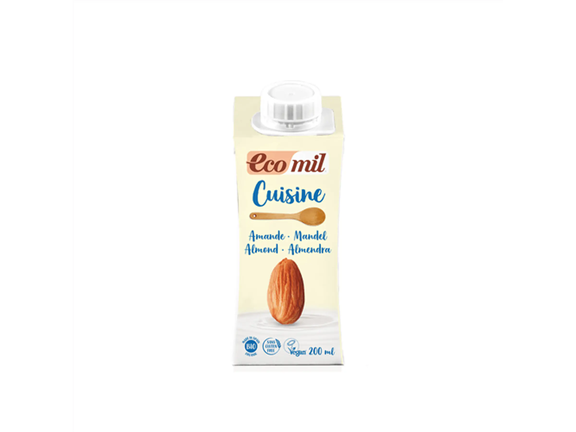 Preparado Culinária Á Base De Amêndoas Bio 200 Ml. Ecomil 1