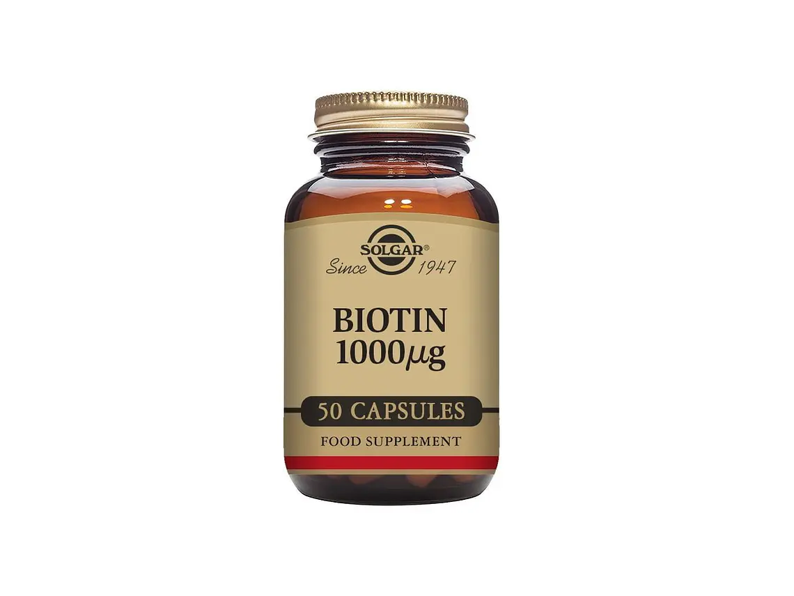 Biotina 1000 μg 50 Cápsulas Solgar 1