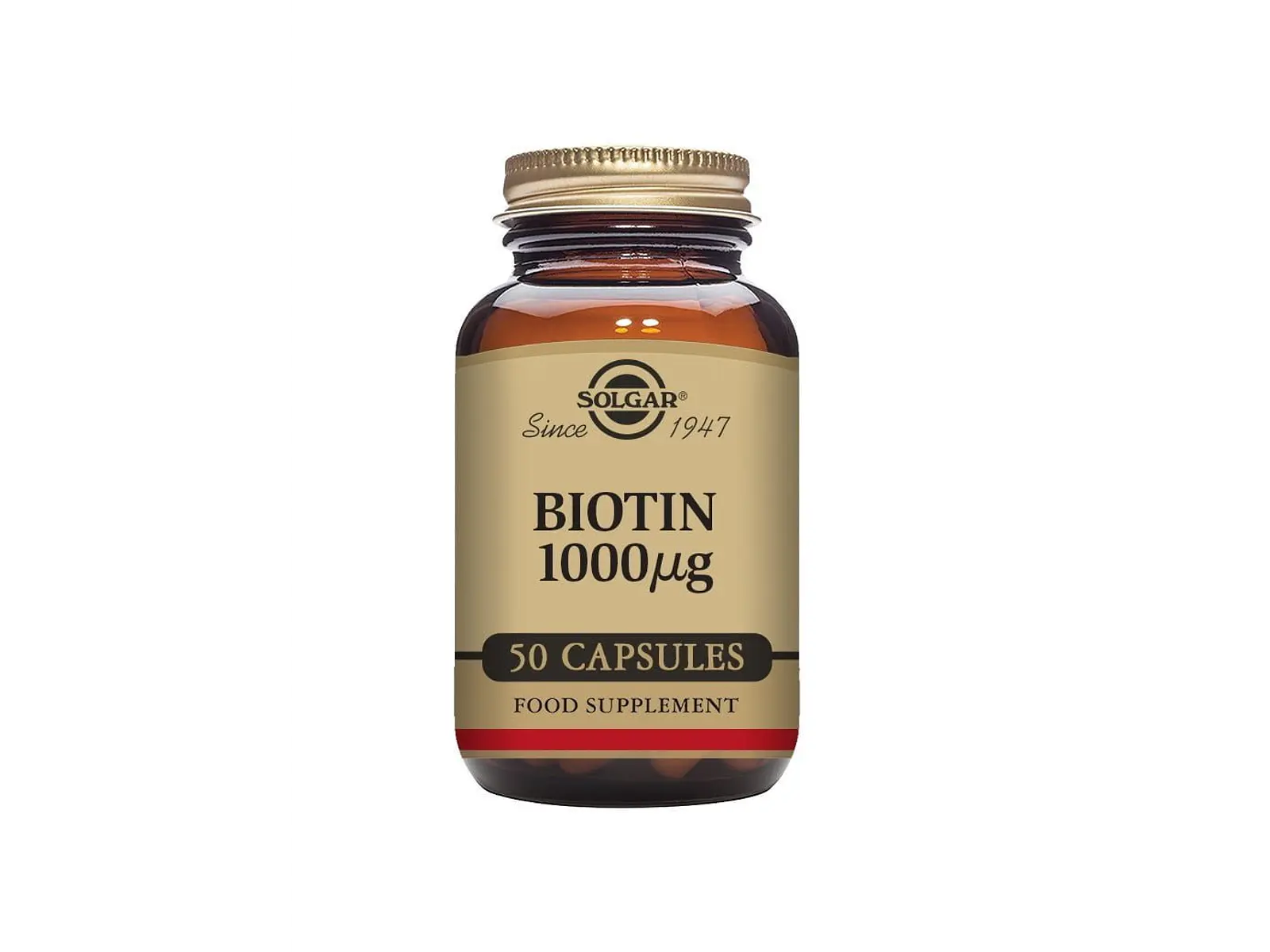 Biotina 1000 μg 50 Cápsulas Solgar 1