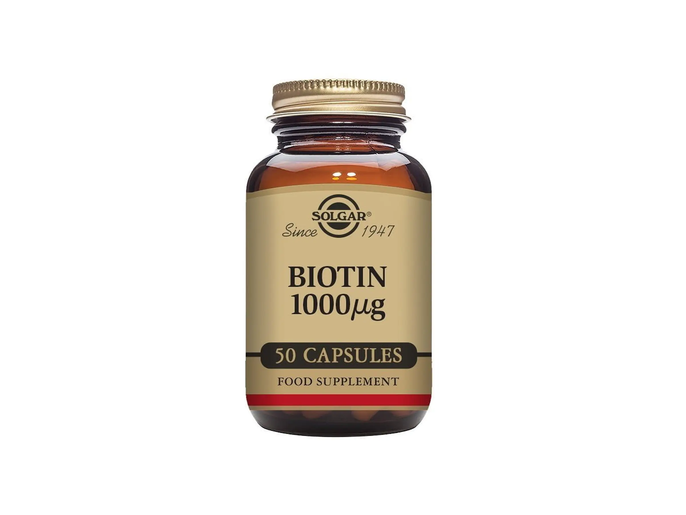 Biotina 1000 μg 50 Cápsulas Solgar 1
