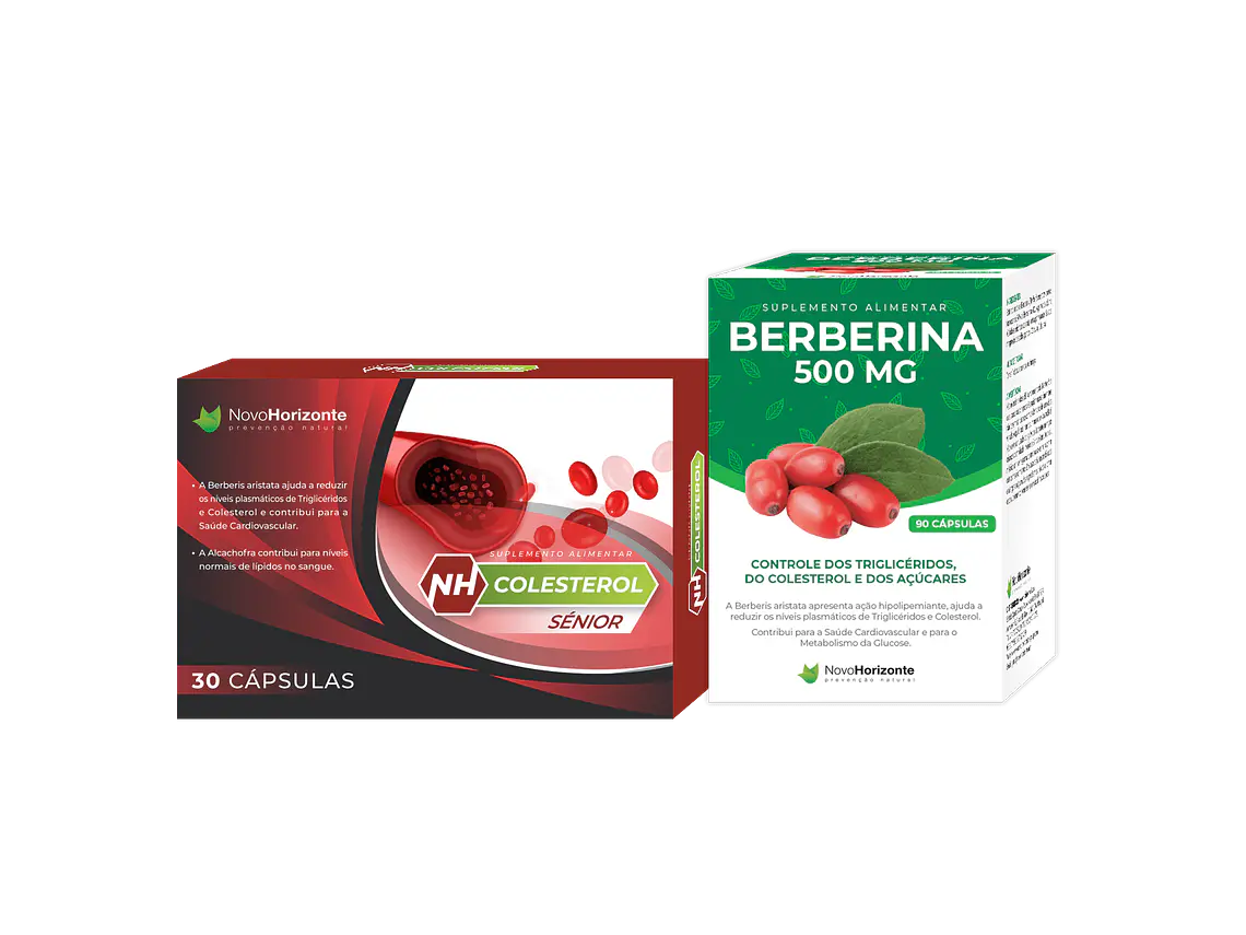 Pack Colesterol Sénior Sem Monacolina (Berberina + NH Colesterol Sénior) Novo Horizonte 1