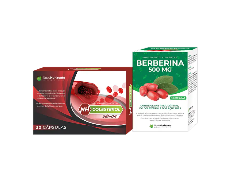 Pack Colesterol Sénior Sem Monacolina (Berberina + NH Colesterol Sénior) Novo Horizonte 1