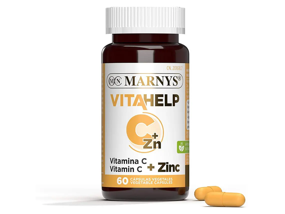 Vitamina C + Zinc Vitahelp 60 Cápsulas Marnys 1