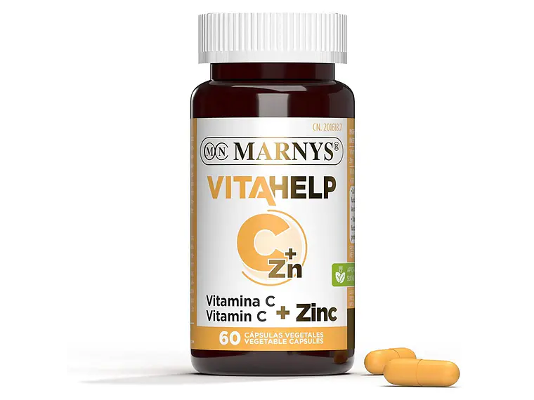 Vitamina C + Zinc Vitahelp 60 Cápsulas Marnys 1