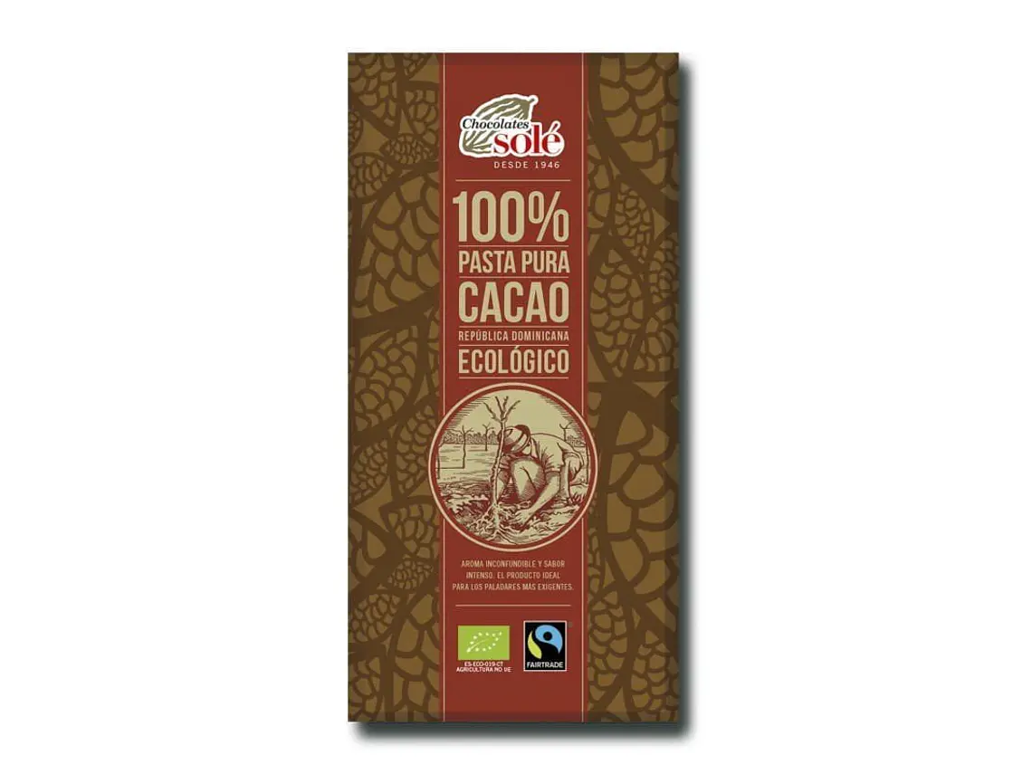 Chocolate Negro 100% Bio 100 Grs Solé 1