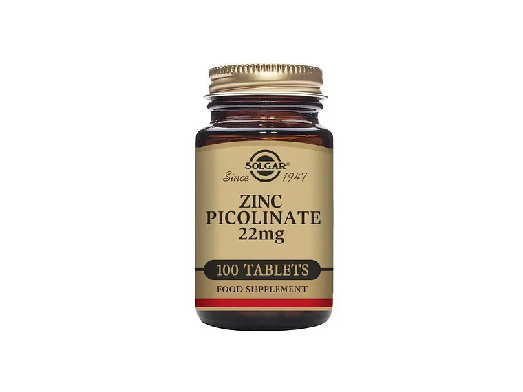 Picolinato de Zinco 22 mg 100 Comprimidos Solgar 1