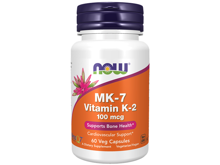 MK-7 Vitamin K-2 100 mcg 60 Cápsulas Vegetais Now 1