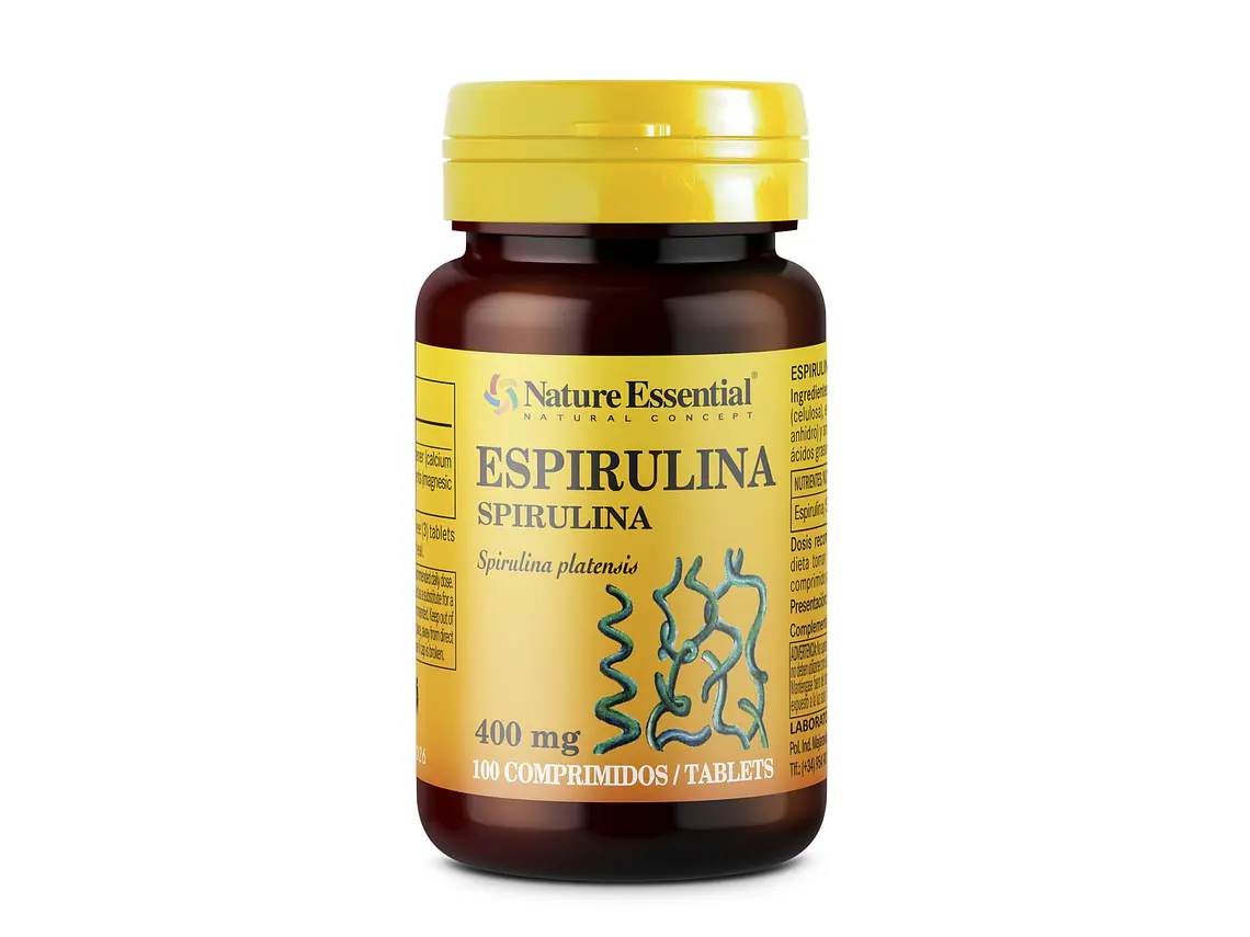 Espirulina 400 mg 100 Comprimidos Nature Essential 1