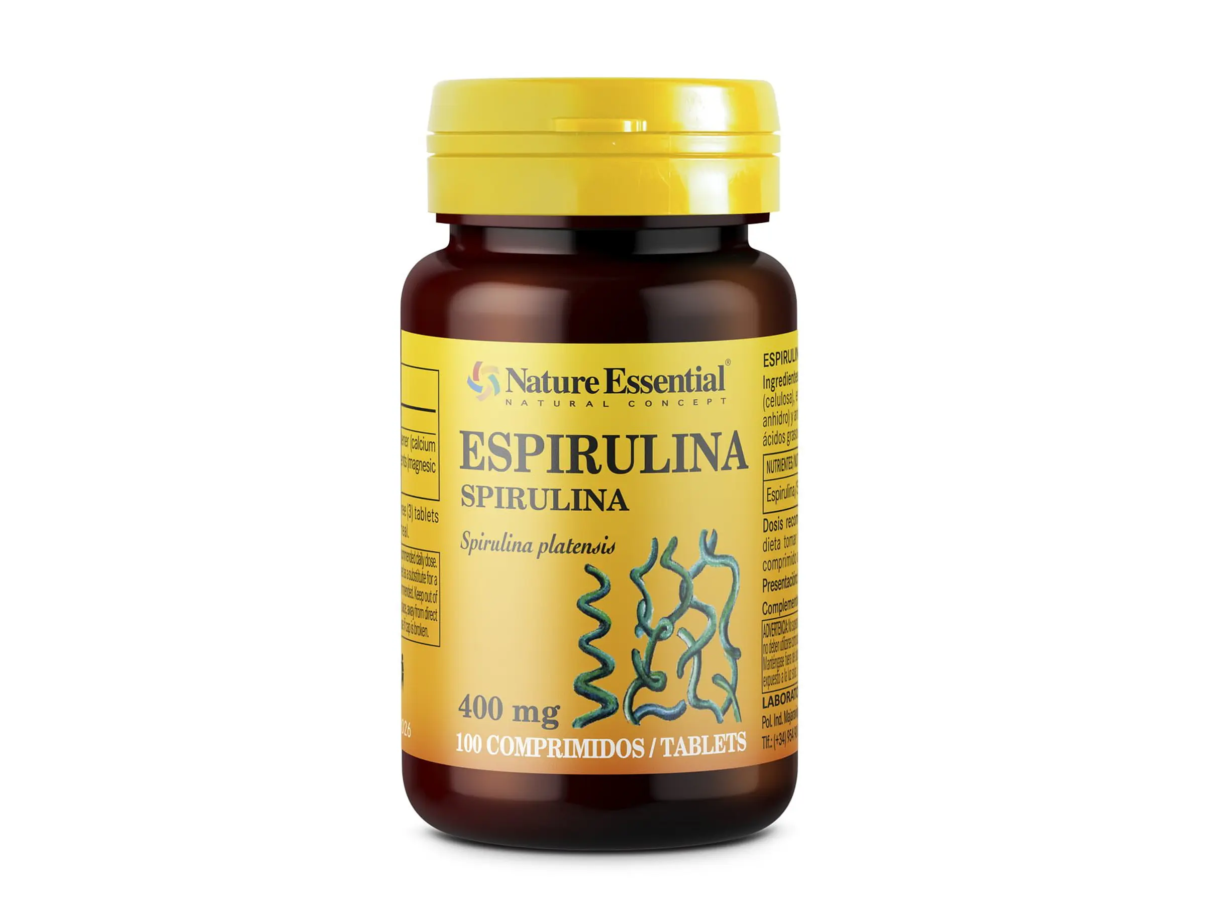 Espirulina 400 mg 100 Comprimidos Nature Essential 1