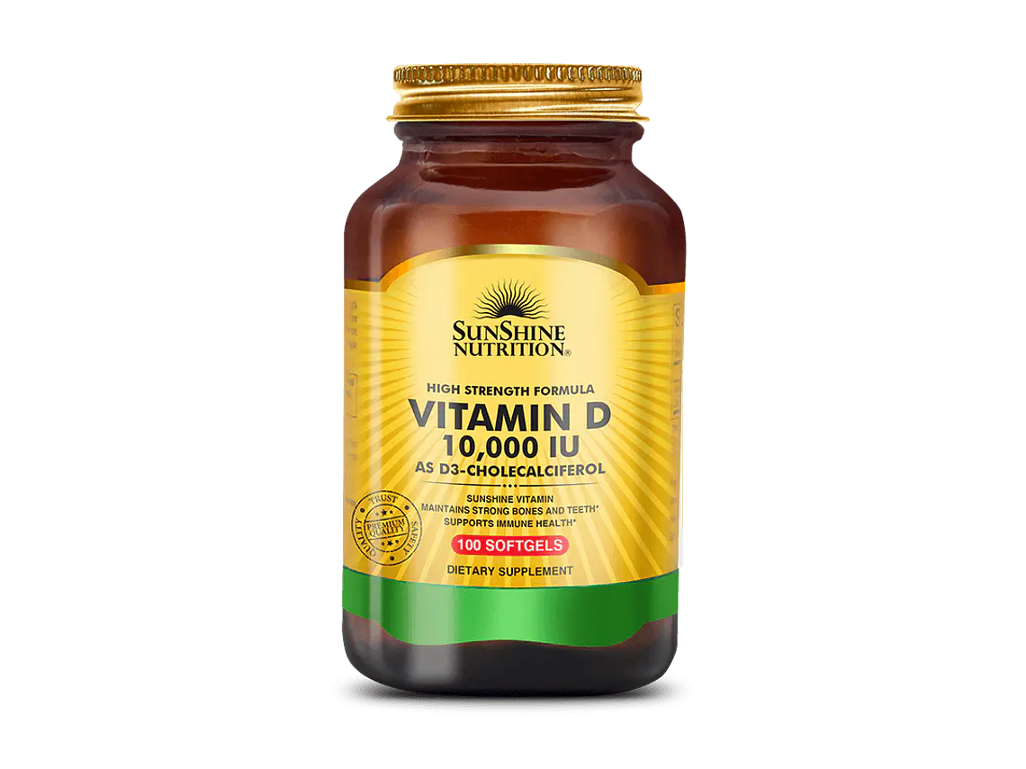 Vitamin D-3 10000 U.I. 100 Softgels Sunshine Nutrition 1