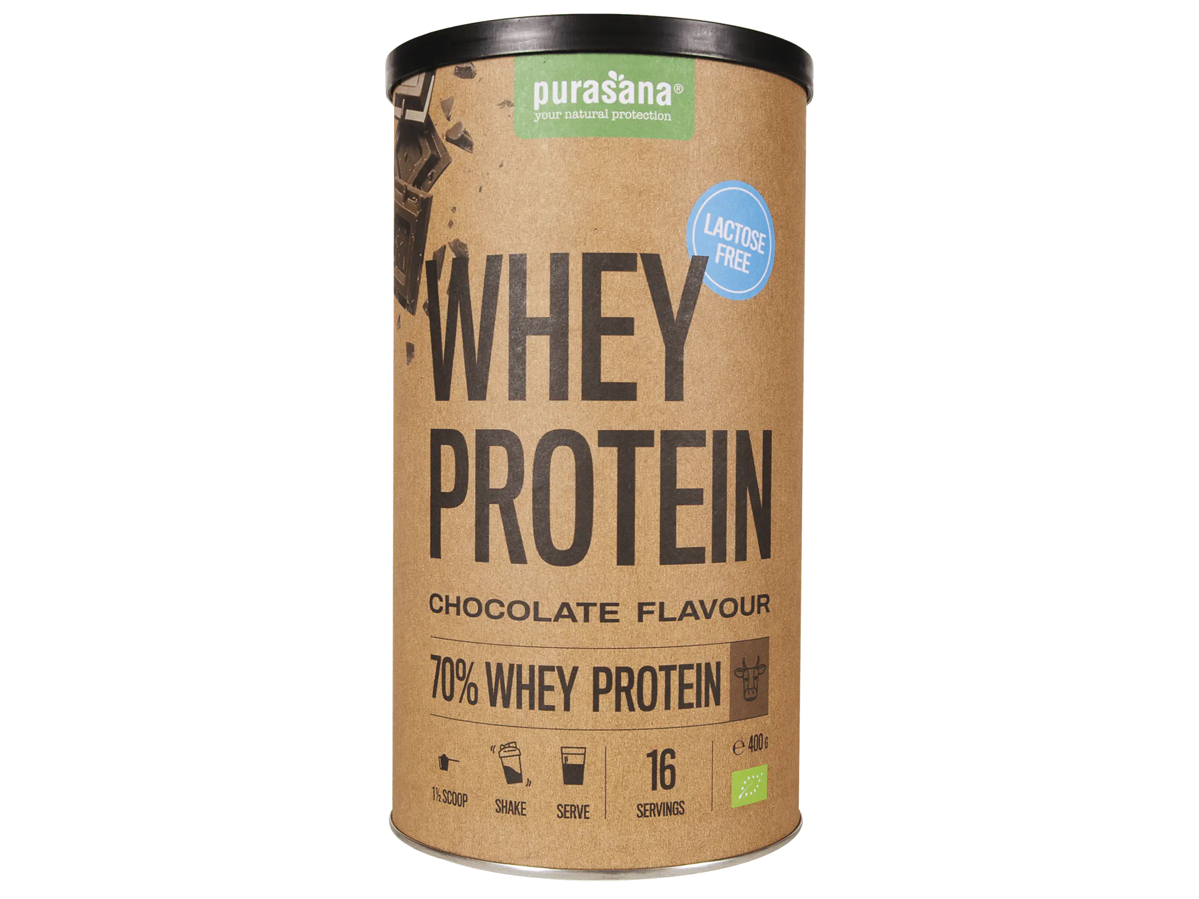 Whey Protein Bio 400g Chocolate Purasana 1
