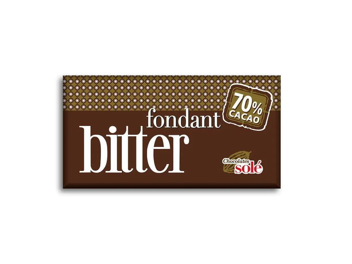 Chocolate Bitter 70% Cacau 100 Grs Solé 1