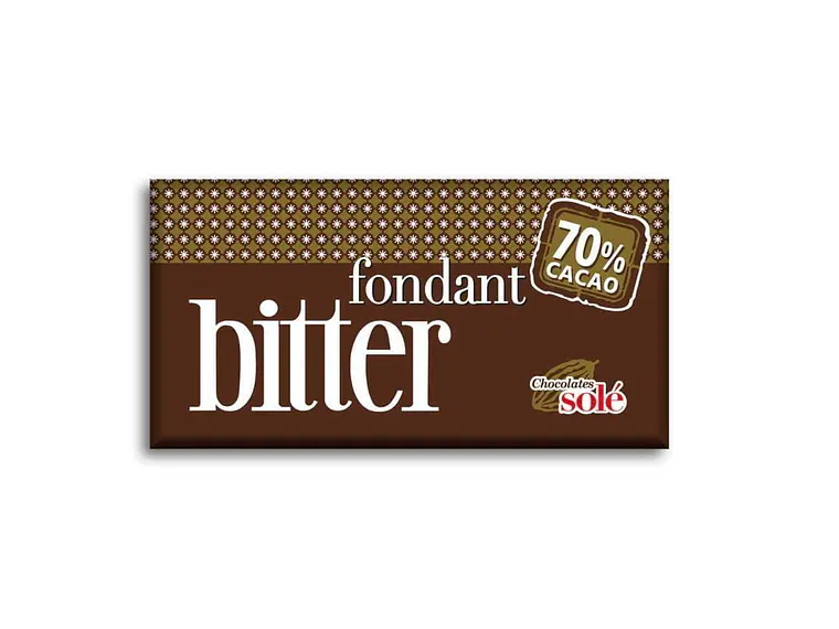 Chocolate Bitter 70% Cacau 100 Grs Solé 1
