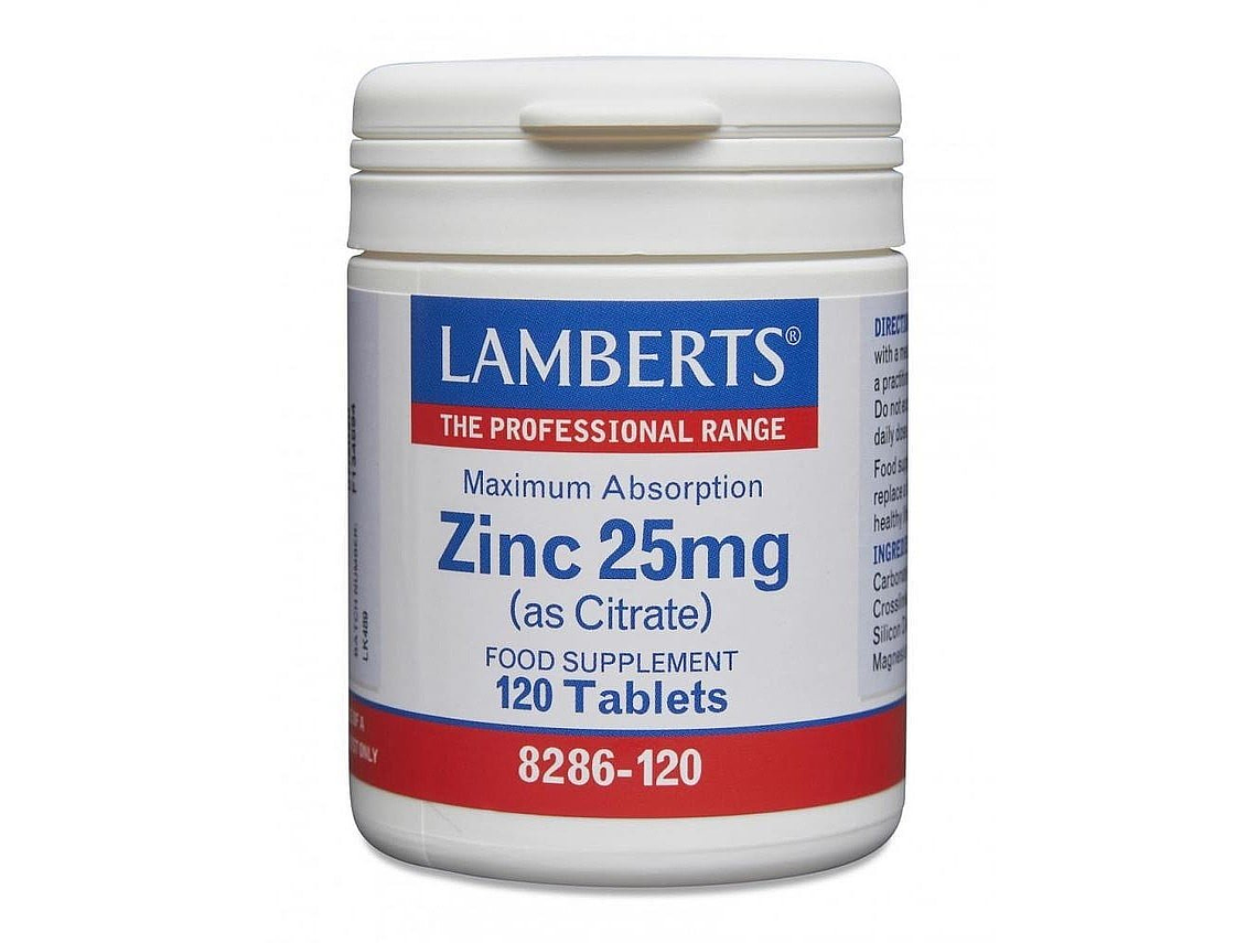 Zinco 25mg 120 Comprimidos Lamberts 1