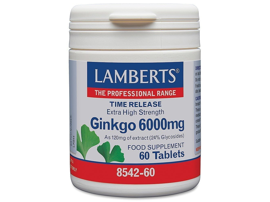 Ginkgo Biloba Extra Alta Potência 6000 Mg. Lamberts 1