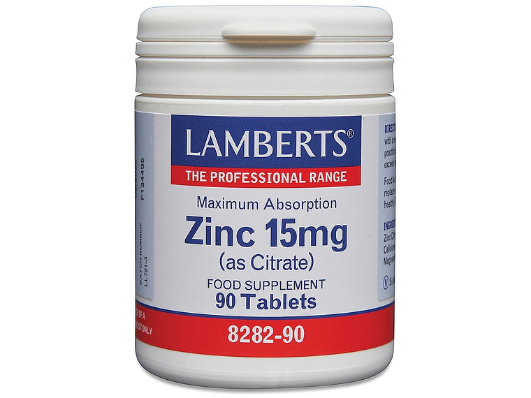 Zinco 15mg 90 Comprimidos Lamberts 1