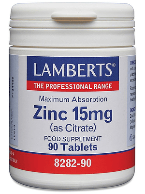 Zinco 15mg 90 Comprimidos Lamberts