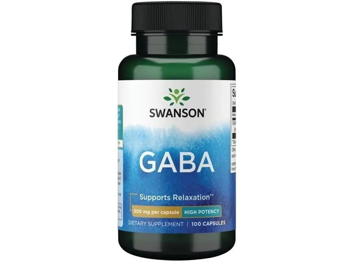 Gaba 500 Mg 100 Cápsulas  Swanson 1