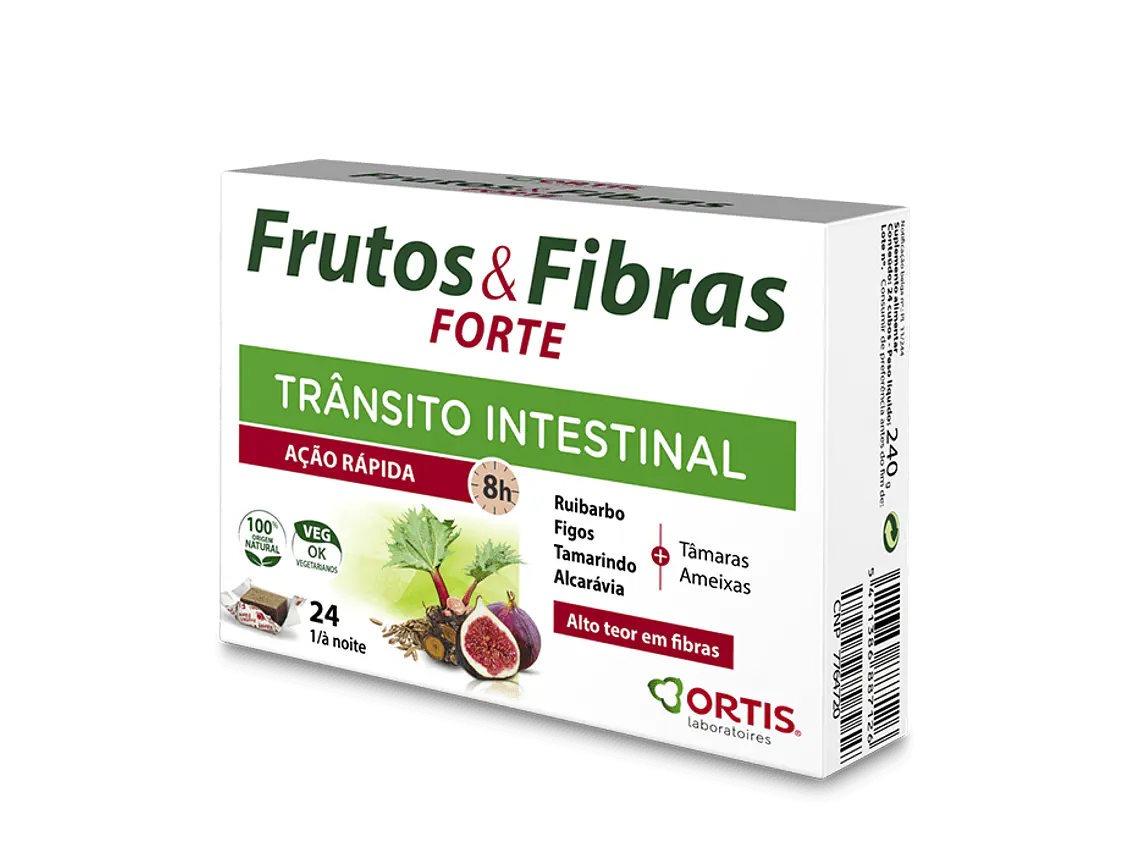 Frutos & Fibras Forte Efeito Rápido 24 Cubos Ortis 1