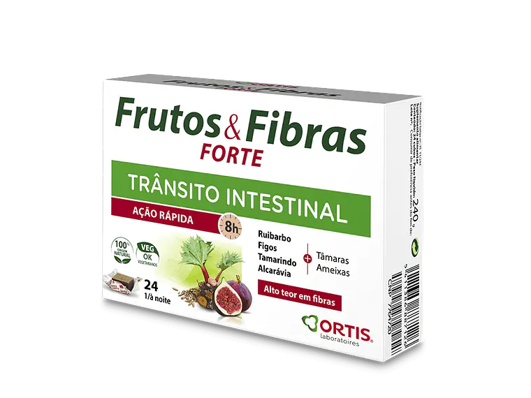 Frutos & Fibras Forte Efeito Rápido 24 Cubos Ortis 1