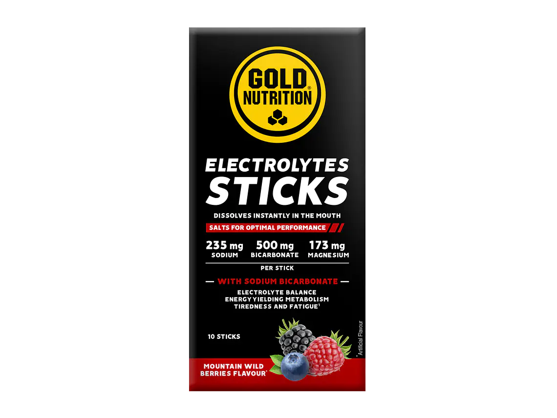 Electrolytes Sticks 10 Saquetas Gold Nutrition 1