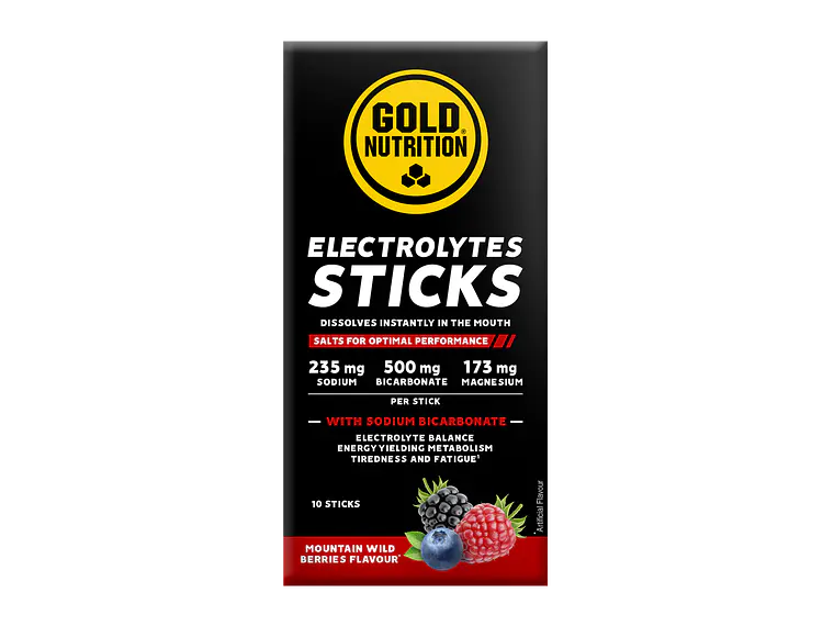 Electrolytes Sticks 10 Saquetas Gold Nutrition 1