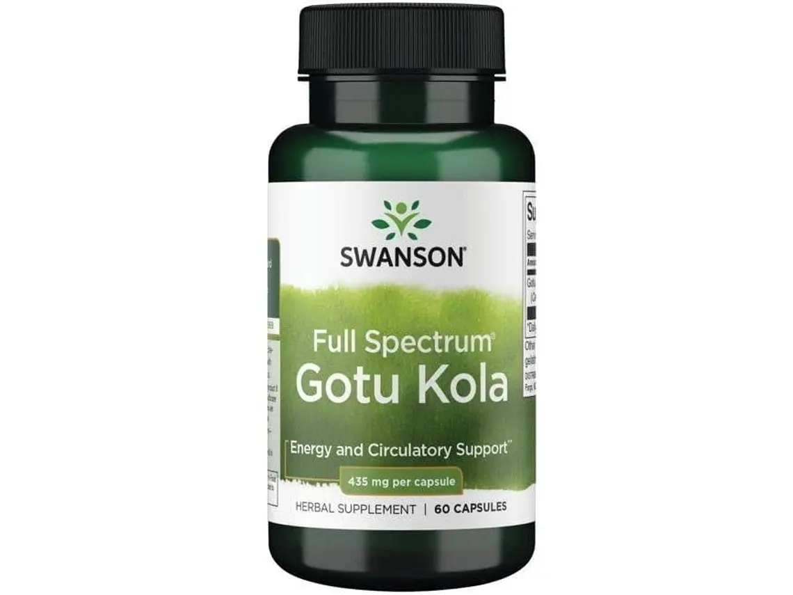Full Spectrum Gotu Kola 435 Mg 60 Cápsulas  Swanson 1