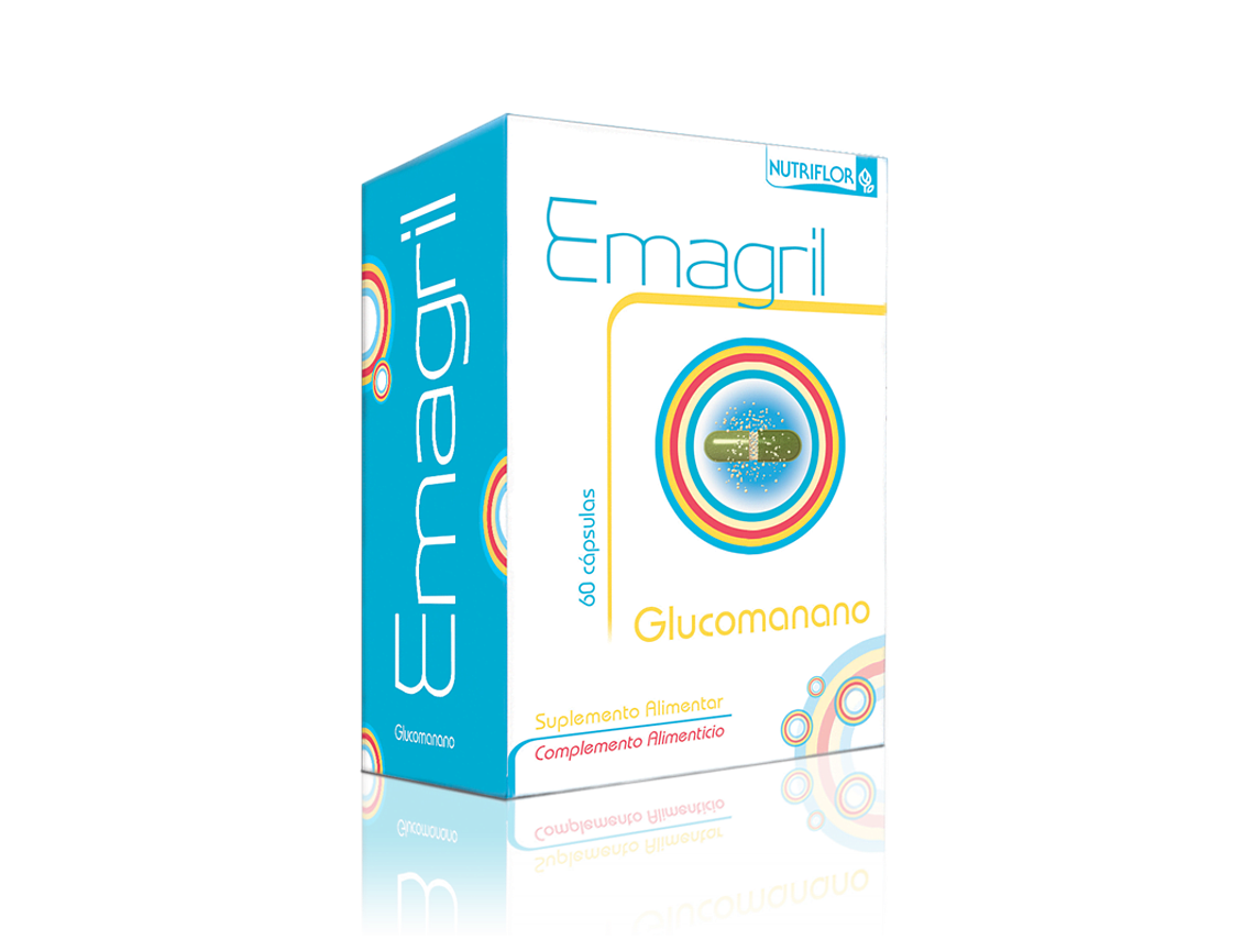 Emagril - Glucomanano 60 Cápsulas Nutriflor 1