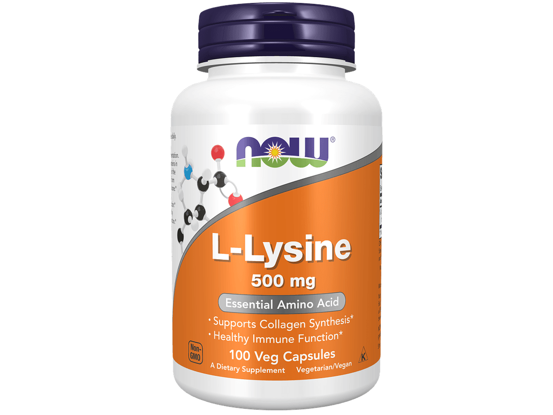 L-Lysine 500 mg 100 Cápsulas Now 1