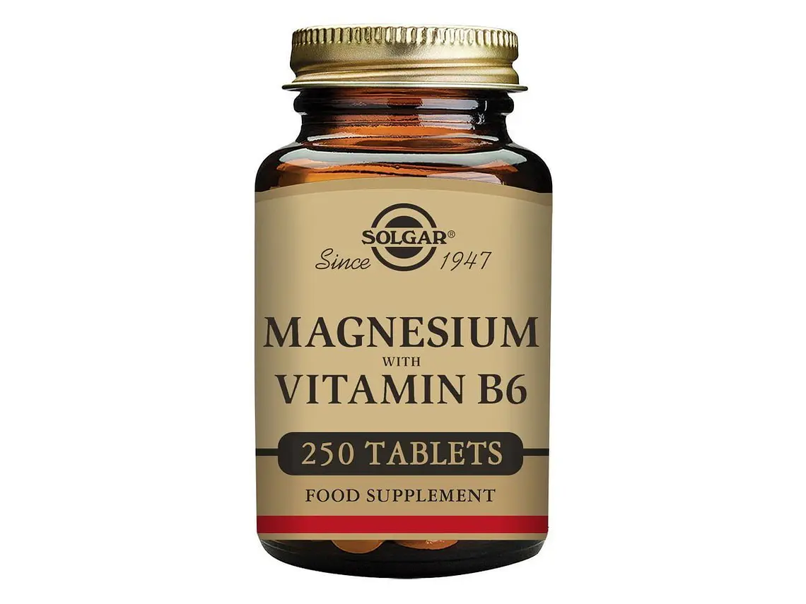 Magnésio com Vitamina B6 250 Comprimidos Solgar 1