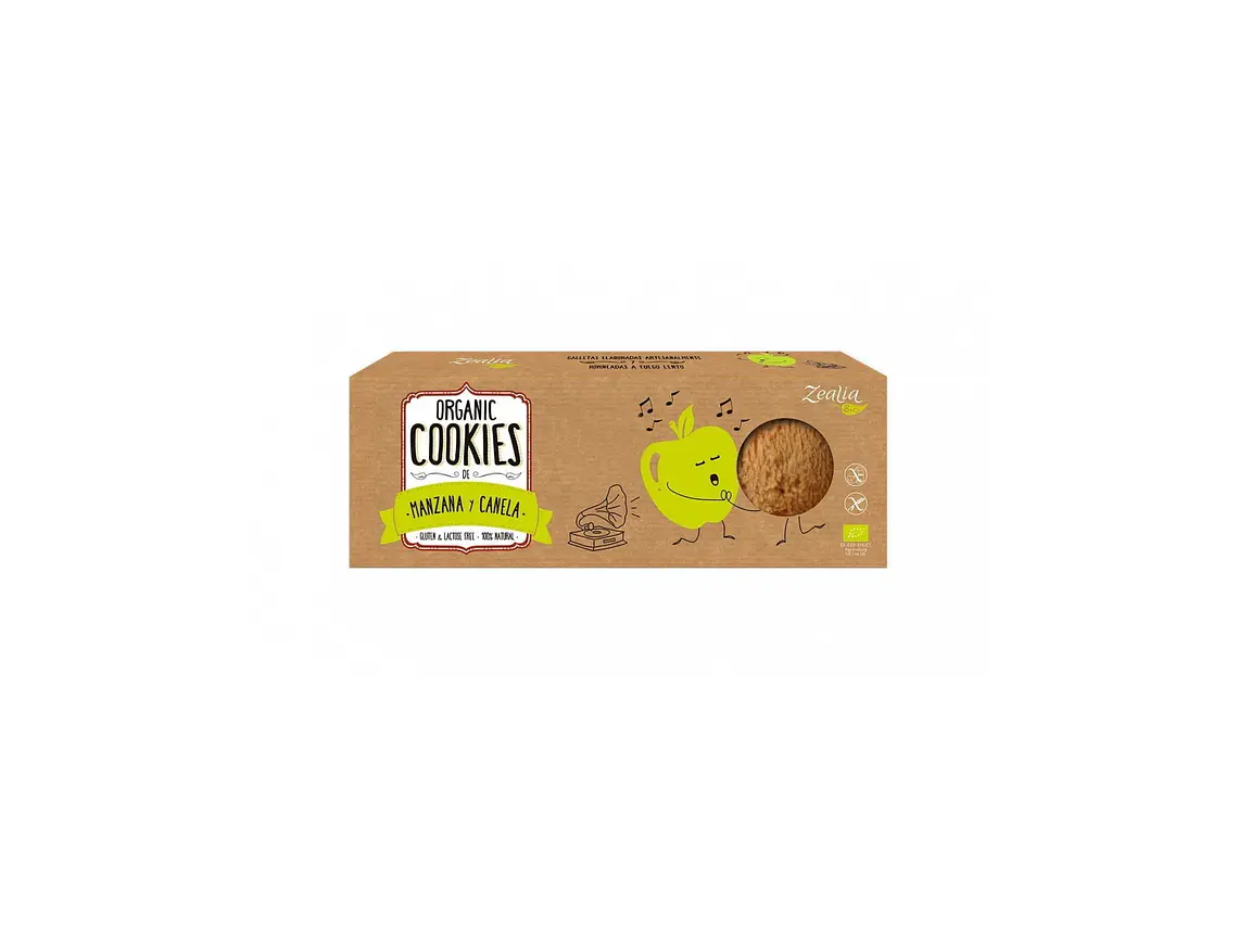 Cookies Maça e Canela Bio 135G Zealia 1