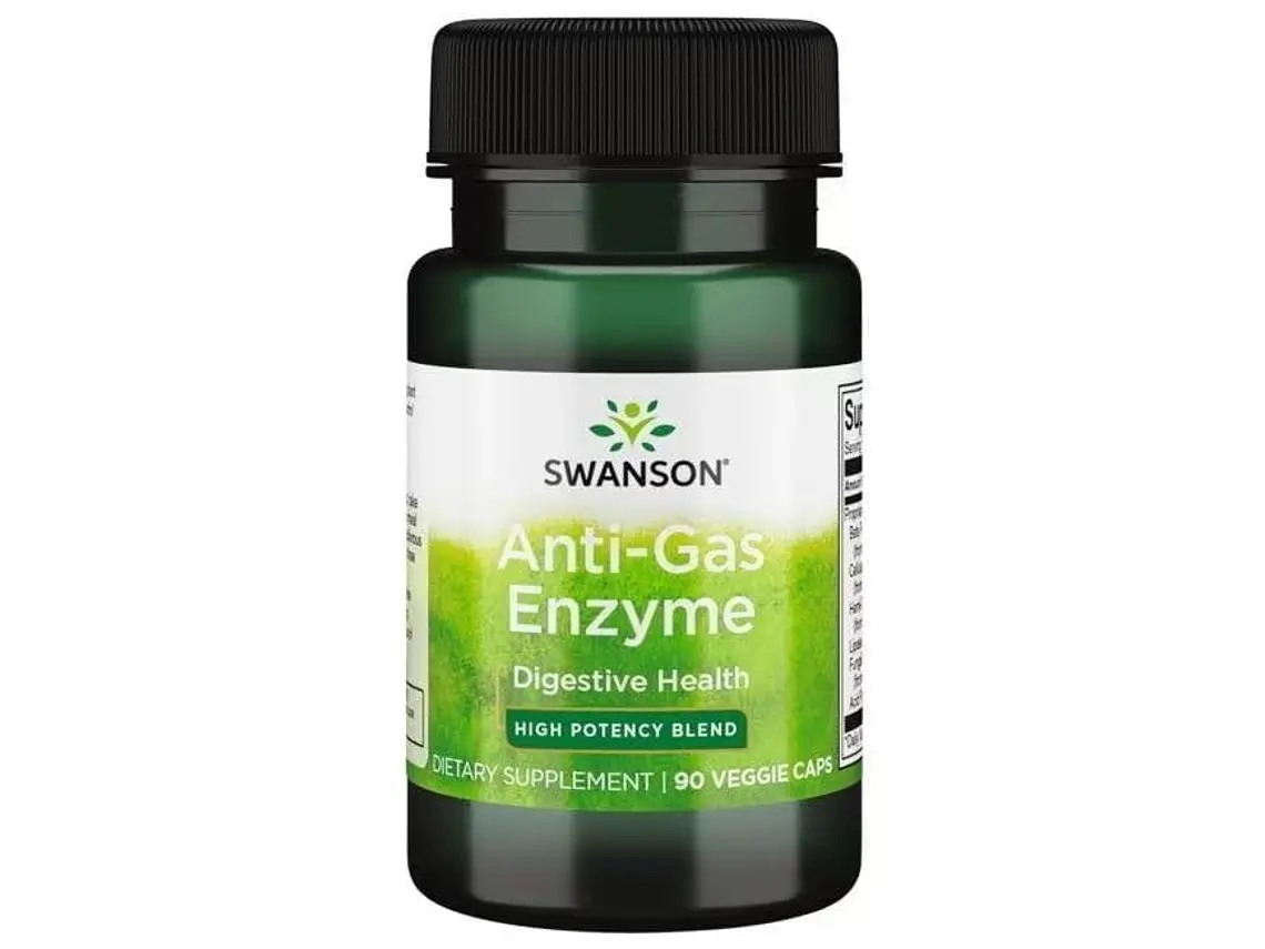Anti-Gas Enzyme 90 Cápsulas  Swanson 1