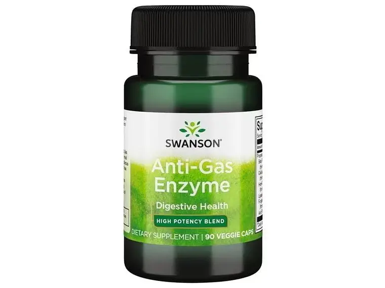 Anti-Gas Enzyme 90 Cápsulas  Swanson 1