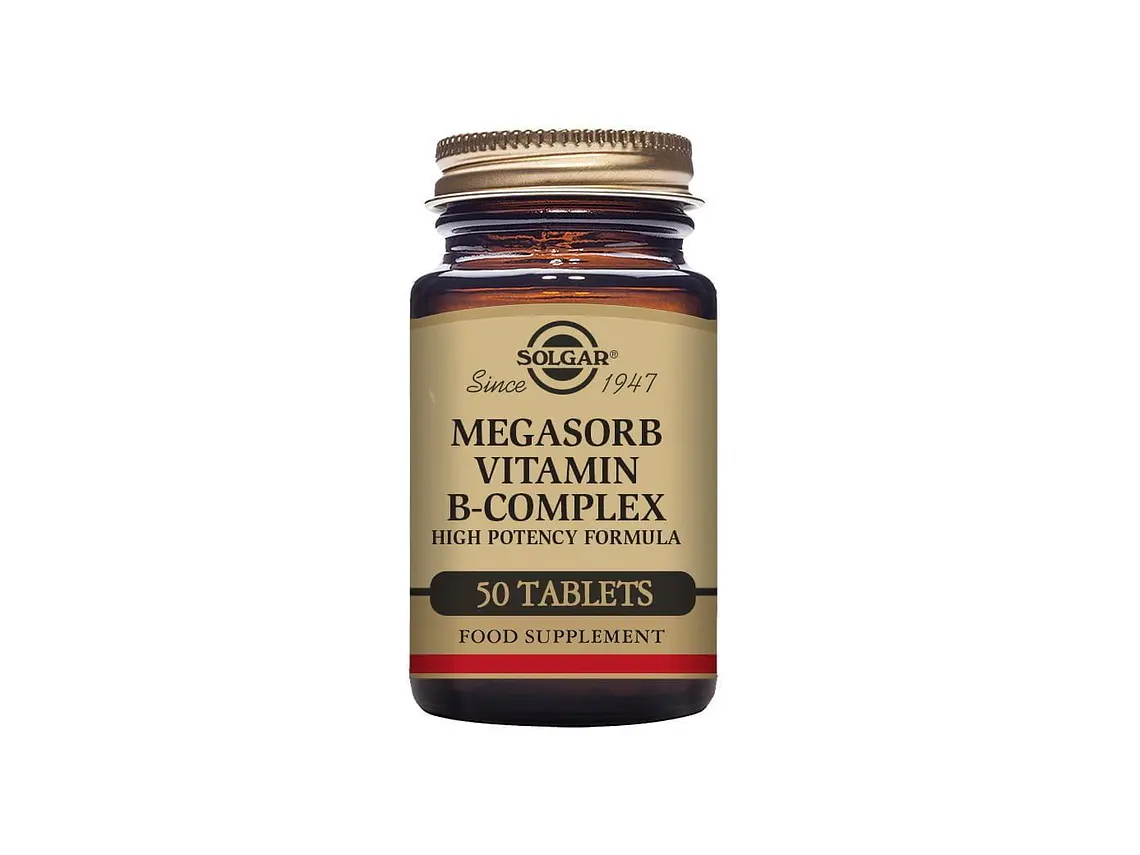 Megasorb Vitaminas do Complexo B 50 Comprimidos Solgar 1