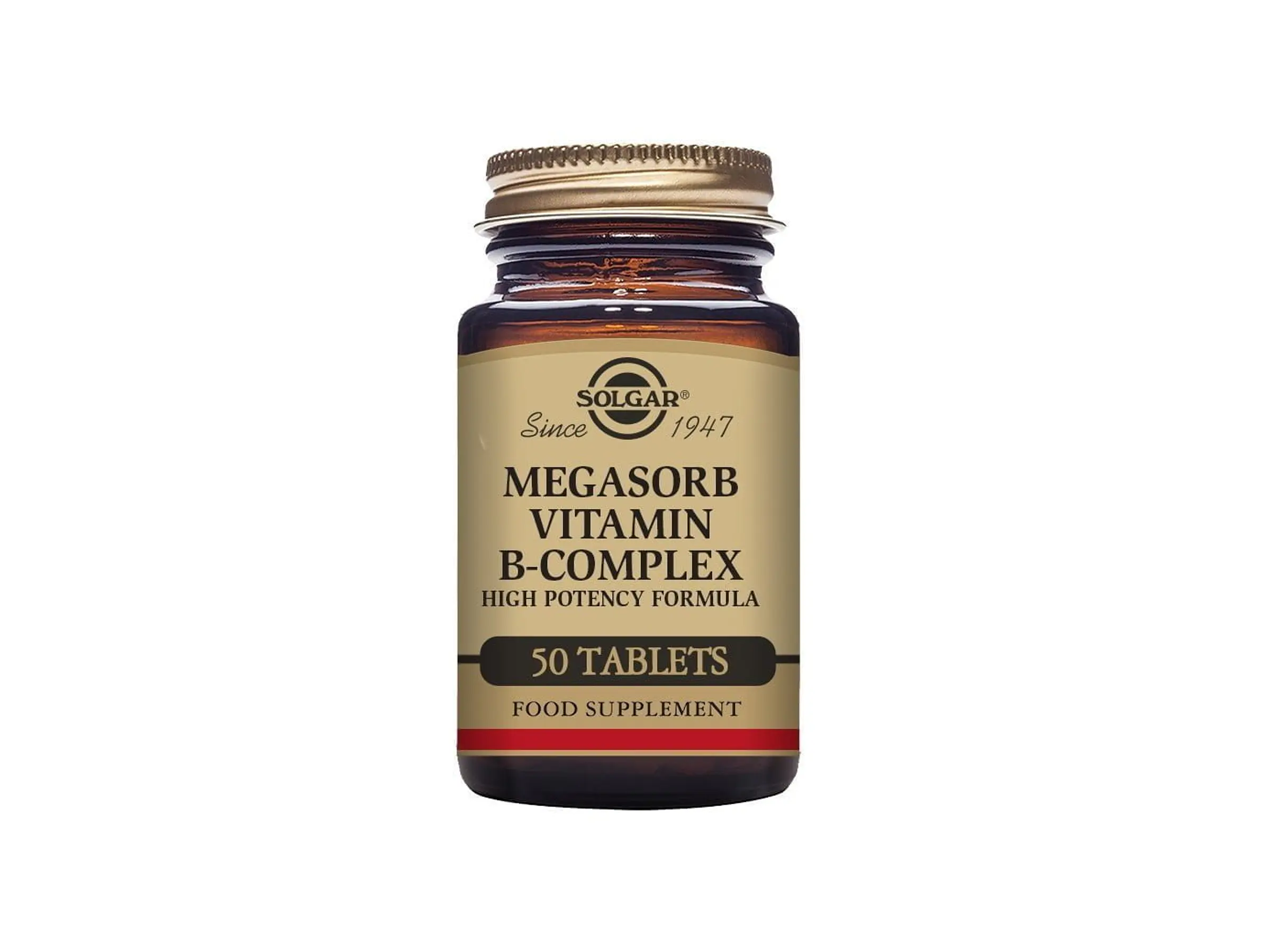 Megasorb Vitaminas do Complexo B 50 Comprimidos Solgar 1