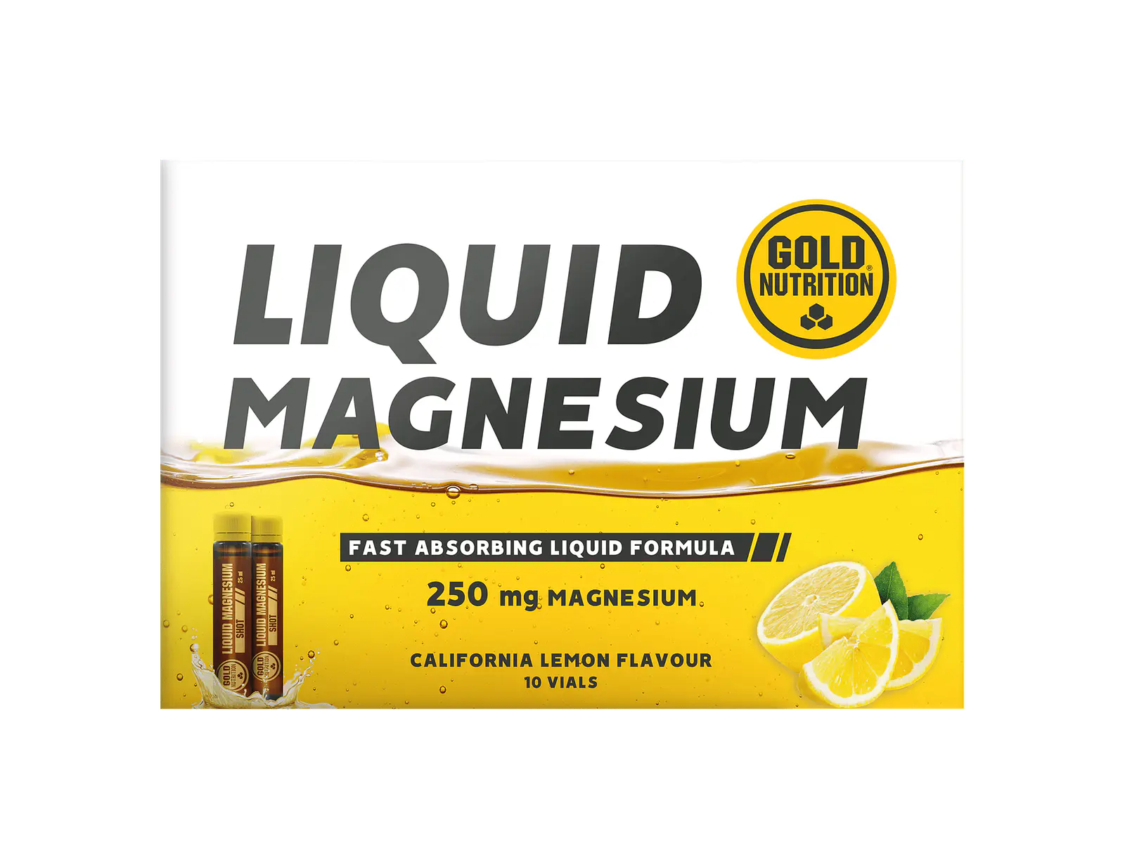 Liquid Magnesium 250mg  10 Frascos Gold Nutrition 1