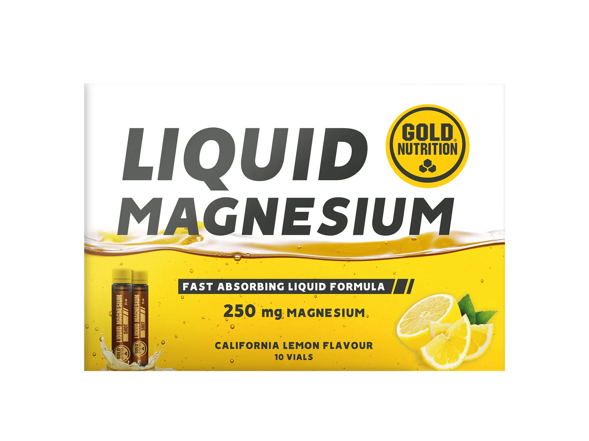 Liquid Magnesium 250mg  10 Frascos Gold Nutrition 1